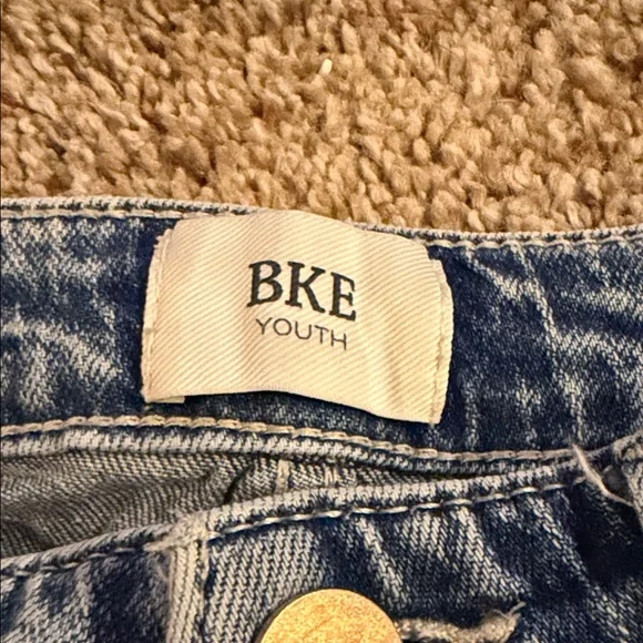 BKE Light Blue Distressed Flare Jeans - Picture 2 of 7